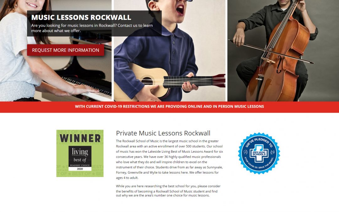Web Design The Rockwall School of Music