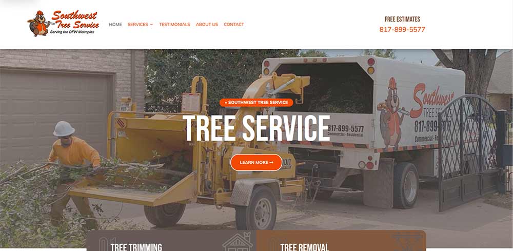 Web Design for Tree Service